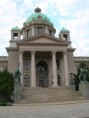 Fototapeta na wymiar Serbian Parliament building in Belgrade Serbia Europe