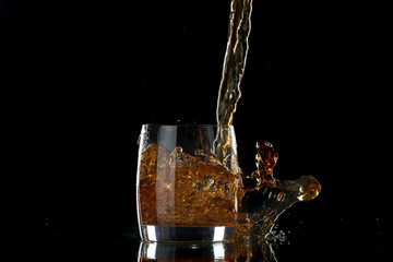 glass ice splash