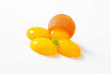 Raw egg yolks