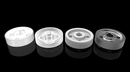 3d gear preparation and printing