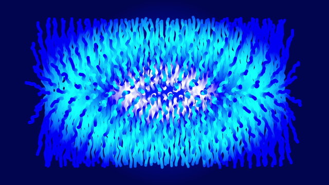 moving blue villi, abstract background, loop