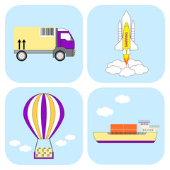 delivery of goods worldwide, types of transportation