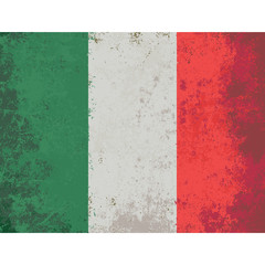 Grunge styled flag of Italy