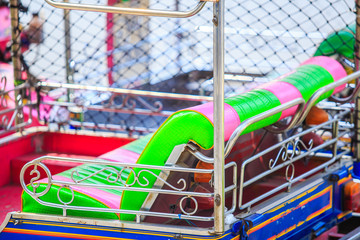 Thailand taxi name "tuk-tuk", Bangkok.