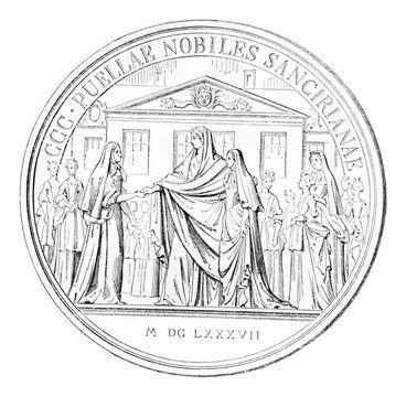 Commemorative Medal of the foundation of the house of Saint-Cyr,