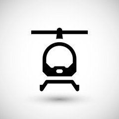 Modern helicopter icon