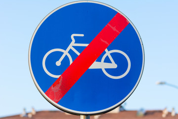fine pista ciclabile