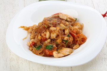 Chicken with funchosa
