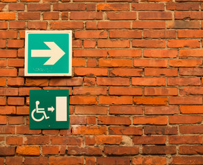 Fototapeta na wymiar Disabled signs posted