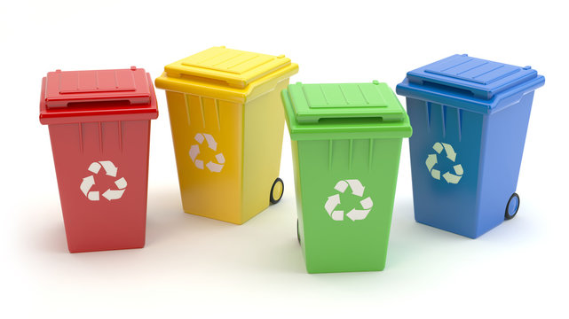 Recycle bins 3D