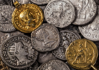 Ancient coin of the Roman Empire.
