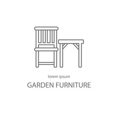 Garden furniture logotype design templates.