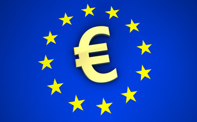 Euro Symbol European Union Flag