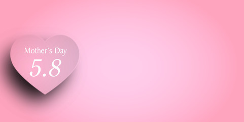母の日　ハート　ピンク　背景