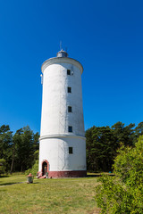 Lighthouse Ovishi. Oldest lighthouse in Latvia. 