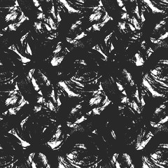 Seamless pattern on white background. Black and white.