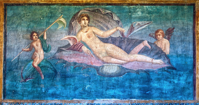 Fototapeta Venus fresco in the Temple of Venus, Pompeii, Italy