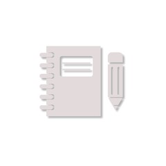 Notebook and pencil icon