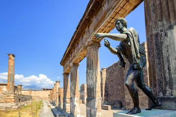 Abwaschbare Fototapete Neapel Ruinen des Apollo-Tempels, Pompeji, Neapel, Italien