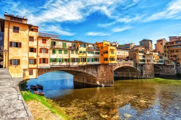 Fotobehang Ponte Vecchio De Ponte Vecchio, Florence, Italië