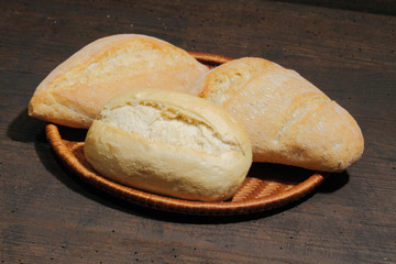 Various types of bread rolls, cakes, bun