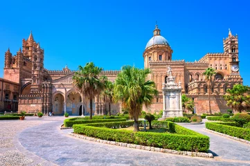 Foto op Plexiglas Palermo Kathedraal van Palermo, Sicilië, Italië