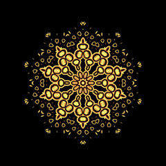 A gold royal pattern for the card or invitation