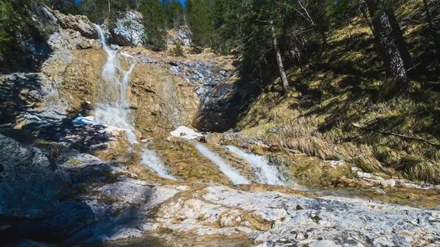 Zipfelsbacher Wasserfall im Hintersteiner Tal im Zeitraffer