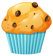 Muffin in blue cup