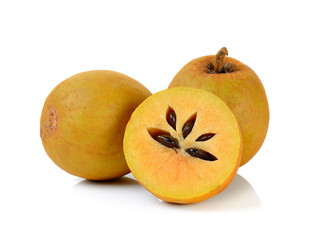Sapodilla isolated on the white background