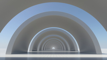 Fototapeta premium White abstract architecture construction