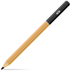 Vector Carbon pencil. Pencil isolated on white background.