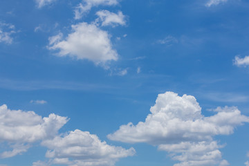 Fototapeta premium fluffy cloud on clear blue sky background