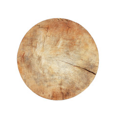 Circle cutting board isolated on white