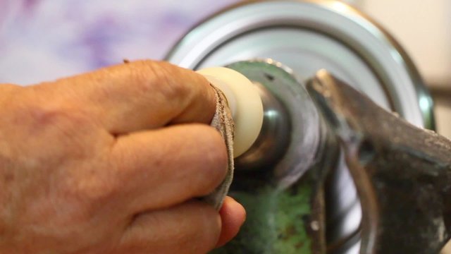 The nearly completed item is meticulously refined using filings made from the identical material,resulting in a flawless finish.