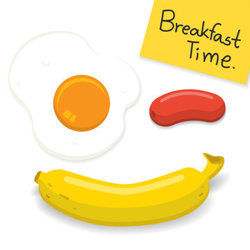 Breakfast Time Illustration, smile face