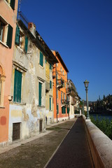 Embankment of the river Adige in Verona. Italy