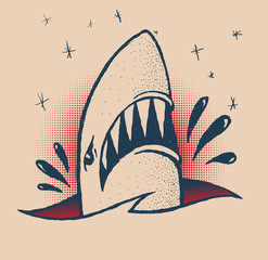 Shark traditional tattoo