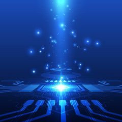 Abstract futuristic digital technology background. Illustration Vector