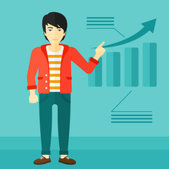 Man presenting report.