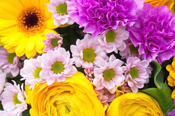 Bouquet of spring beautiful flowers