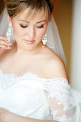 Fototapeta na wymiar Sensual portrait of bride