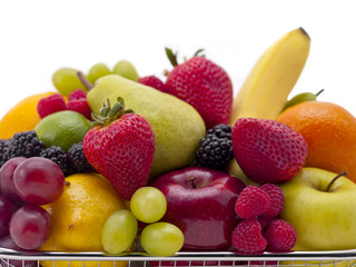 fruit filled shopping basket
