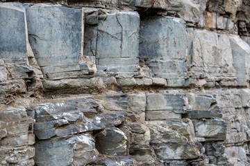 Image of ruins in rock. Tbilisi, Georgia