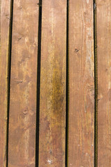Painted boards.