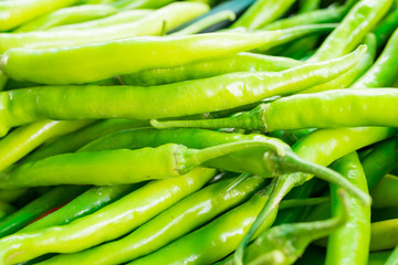 Green chilli background.