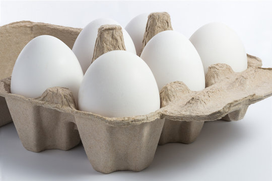 White eggs in container