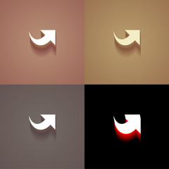 3_Vintage_Icons_With_Long_Shadow - obrazy, fototapety, plakaty