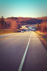 Hit the road at Lake McBride Iowa before sunset