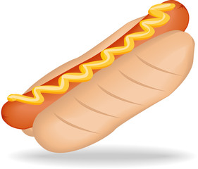 illustration of a hot dog.